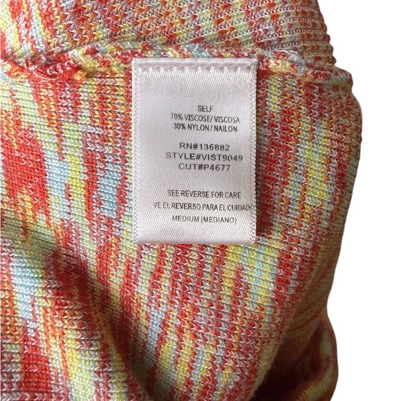 Vestique Vibrant Vintage Pattern Knit Skirt with Slit SZ Medium - Picture 5 of 6